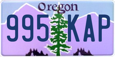 OR license plate 995KAP