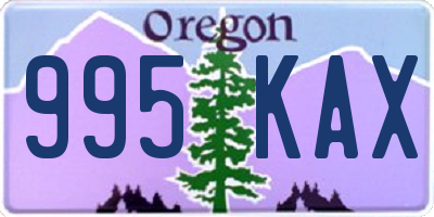 OR license plate 995KAX