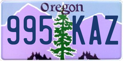 OR license plate 995KAZ