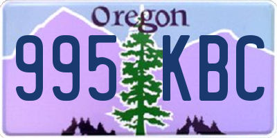 OR license plate 995KBC