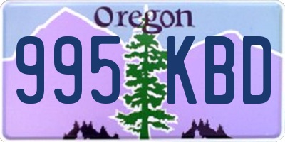 OR license plate 995KBD