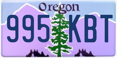 OR license plate 995KBT