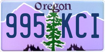 OR license plate 995KCI