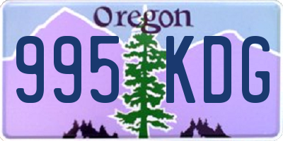 OR license plate 995KDG