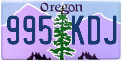 OR license plate 995KDJ