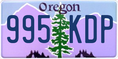 OR license plate 995KDP