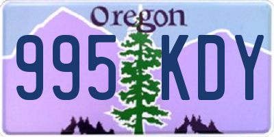 OR license plate 995KDY