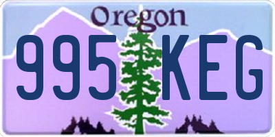 OR license plate 995KEG
