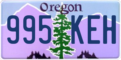 OR license plate 995KEH