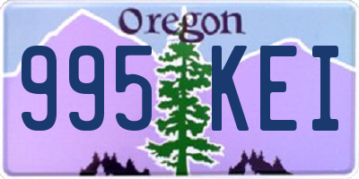 OR license plate 995KEI