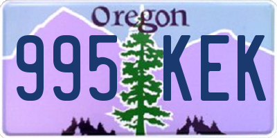 OR license plate 995KEK