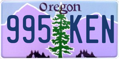 OR license plate 995KEN