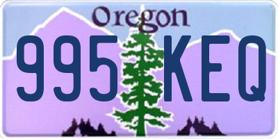 OR license plate 995KEQ