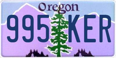 OR license plate 995KER