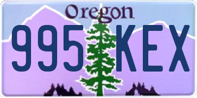OR license plate 995KEX
