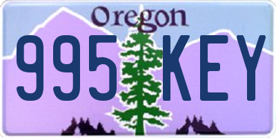 OR license plate 995KEY