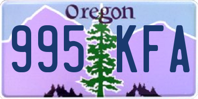 OR license plate 995KFA