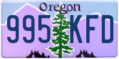 OR license plate 995KFD