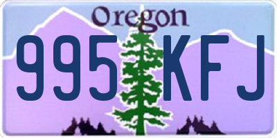 OR license plate 995KFJ