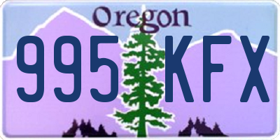 OR license plate 995KFX