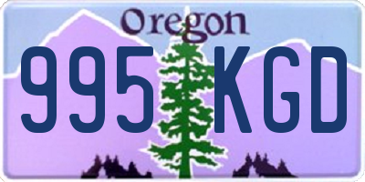 OR license plate 995KGD