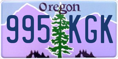 OR license plate 995KGK