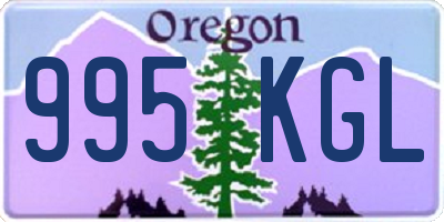 OR license plate 995KGL