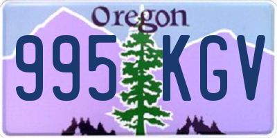 OR license plate 995KGV