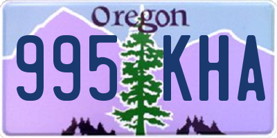 OR license plate 995KHA