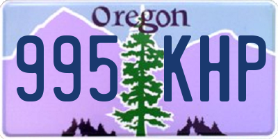 OR license plate 995KHP