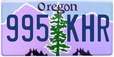 OR license plate 995KHR