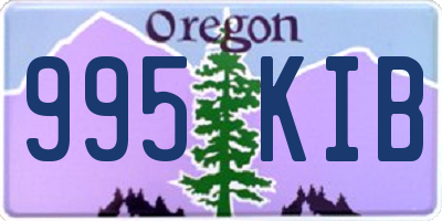 OR license plate 995KIB