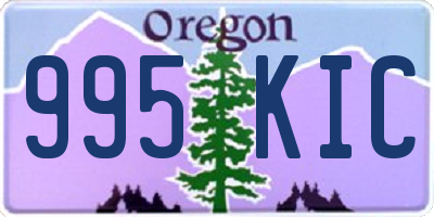 OR license plate 995KIC