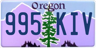 OR license plate 995KIV