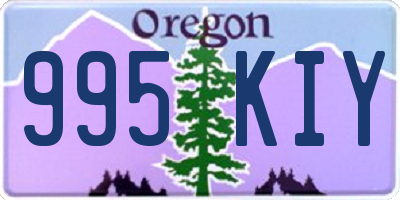 OR license plate 995KIY