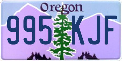 OR license plate 995KJF