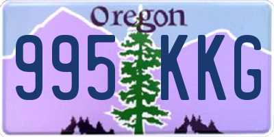OR license plate 995KKG