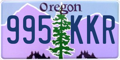 OR license plate 995KKR