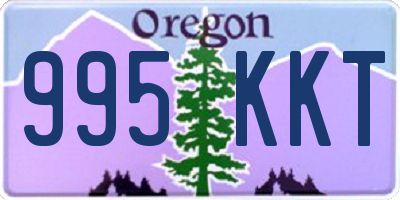 OR license plate 995KKT