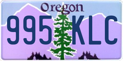 OR license plate 995KLC