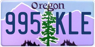 OR license plate 995KLE