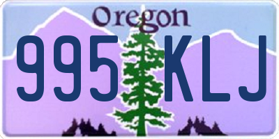 OR license plate 995KLJ