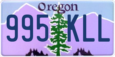 OR license plate 995KLL
