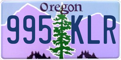 OR license plate 995KLR