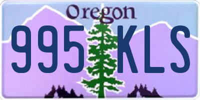 OR license plate 995KLS
