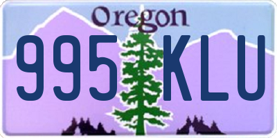OR license plate 995KLU