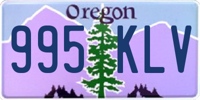 OR license plate 995KLV