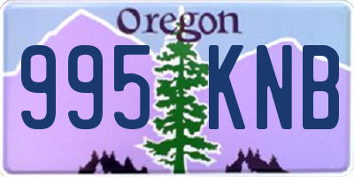 OR license plate 995KNB