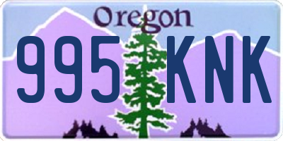 OR license plate 995KNK