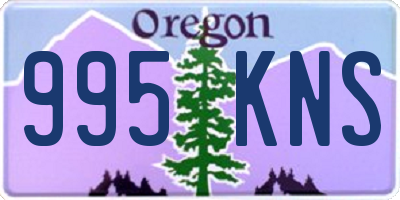OR license plate 995KNS